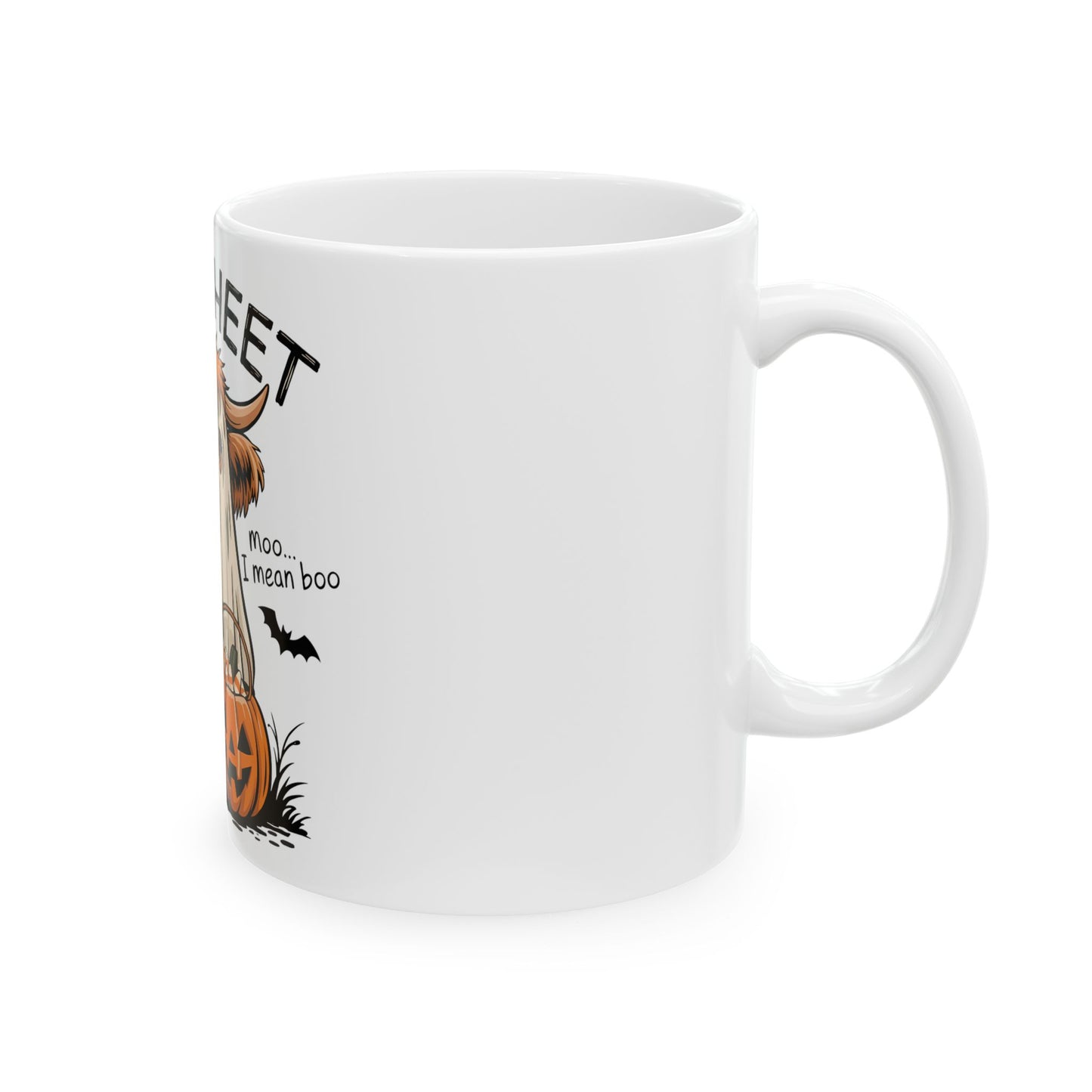 Bull Sheet Funny Halloween Ghost Cow Mug