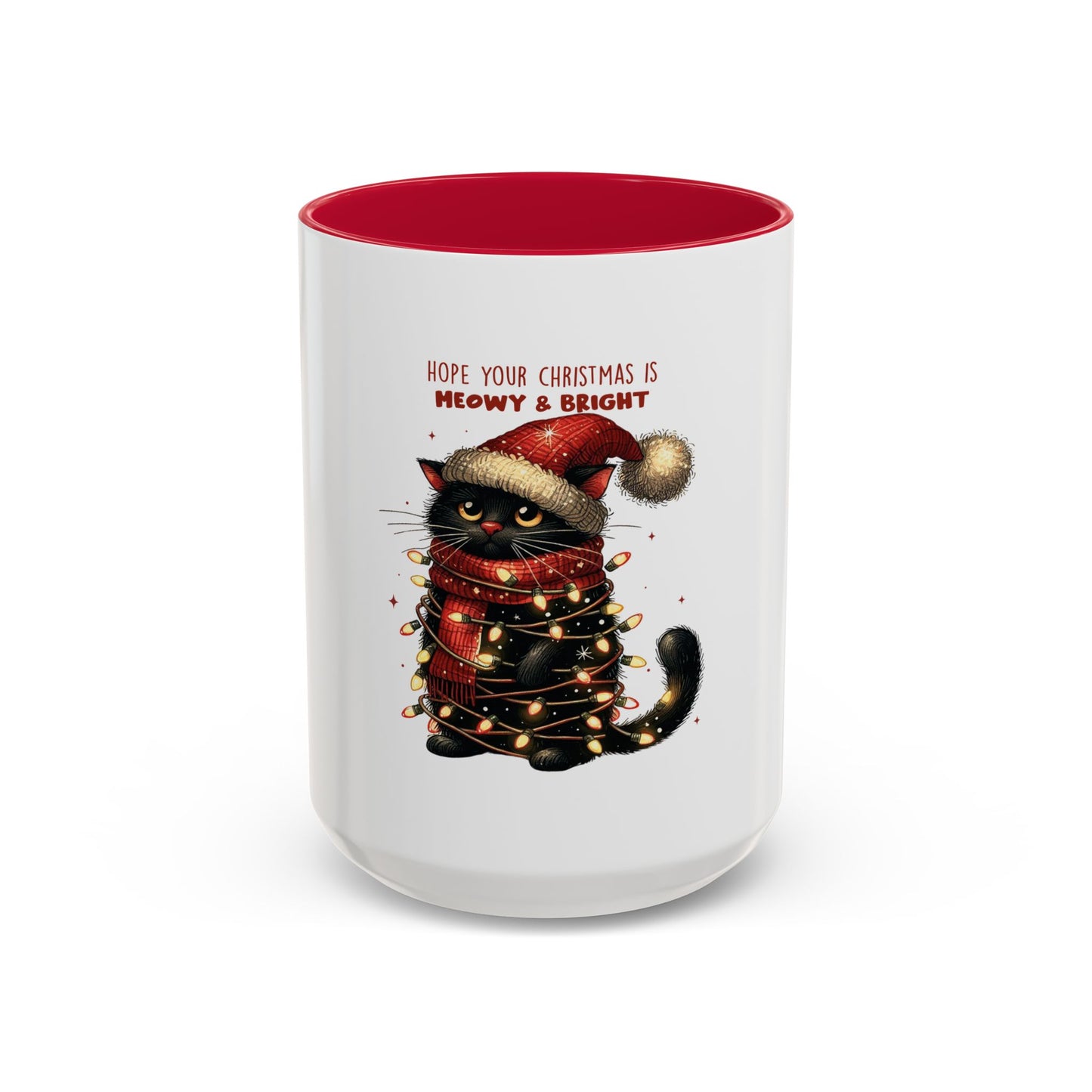 Meowy Bright Christmas Colorful Cat Perfectly Festive Mug