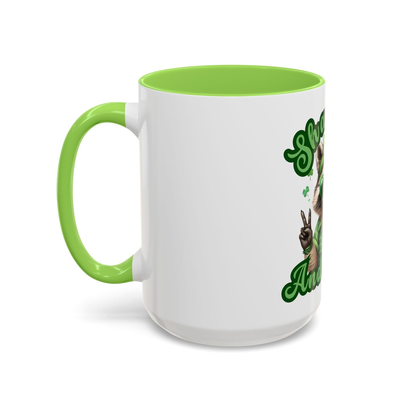 Shamrock and Roll Raccoon Coffee St. Patrick's Day Mug