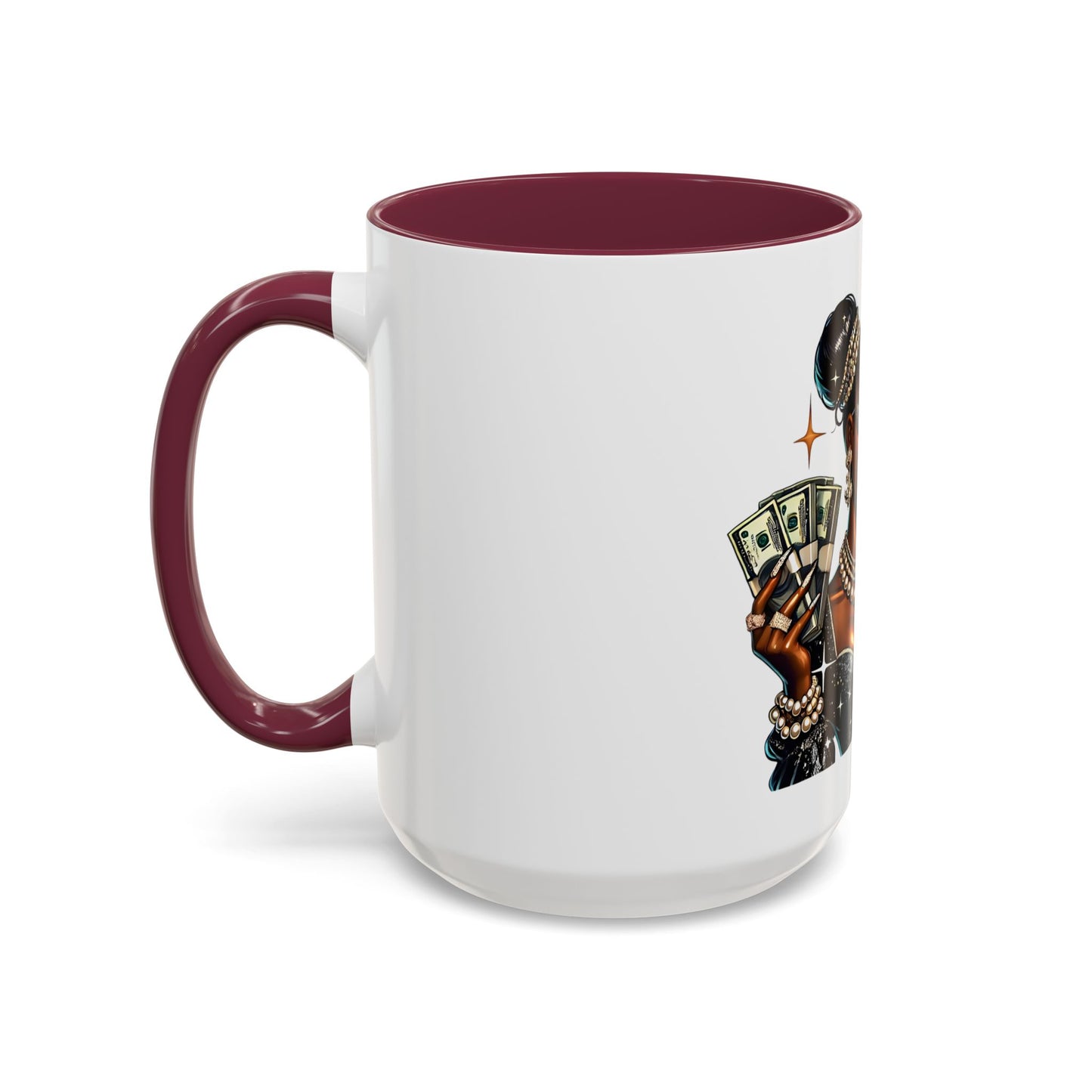 Colorful Black History Stylish Money Queen Trendy Mug