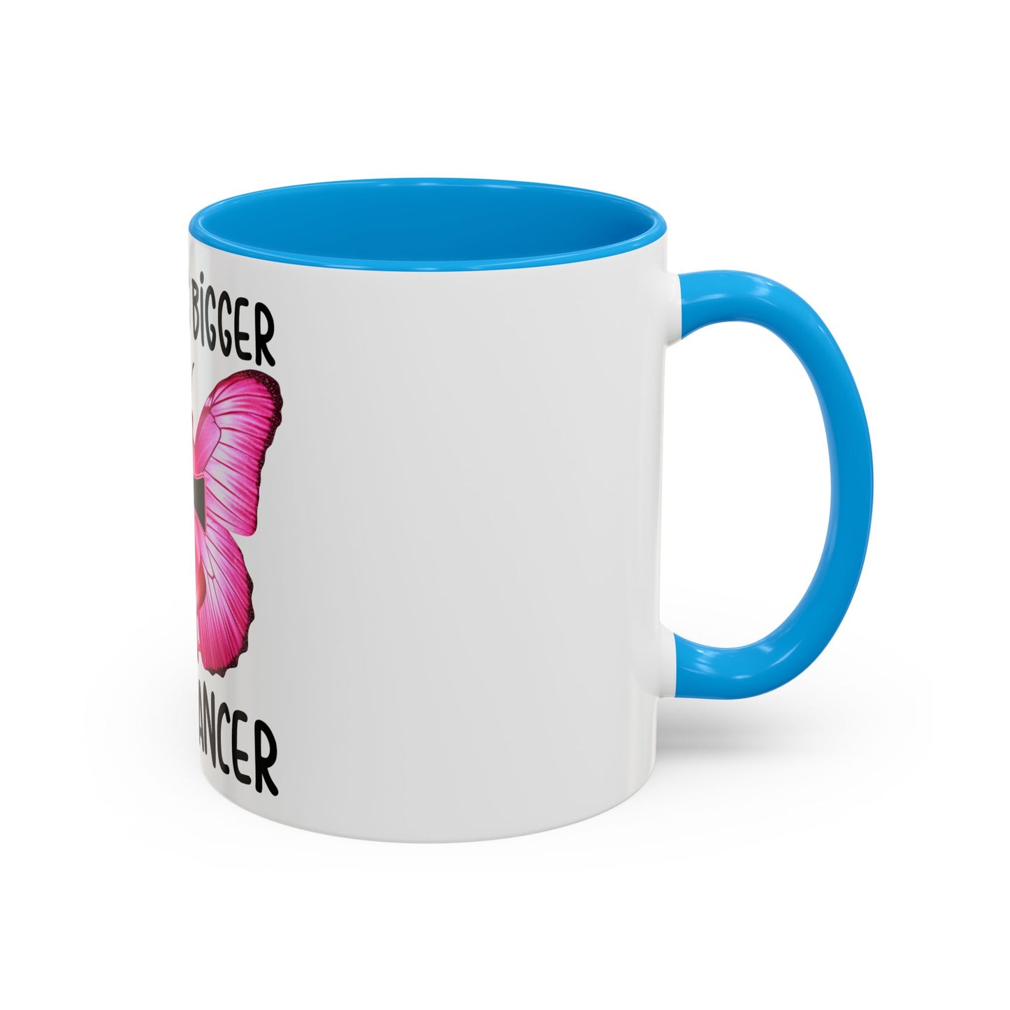 Colorful My God is bigger than Cancer Butterfly Breast Cancer Mug