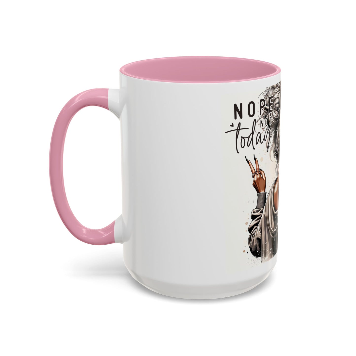 All Peopled Out Nope, Not Today Vibes Colorful Funny Quote Sassy Mug