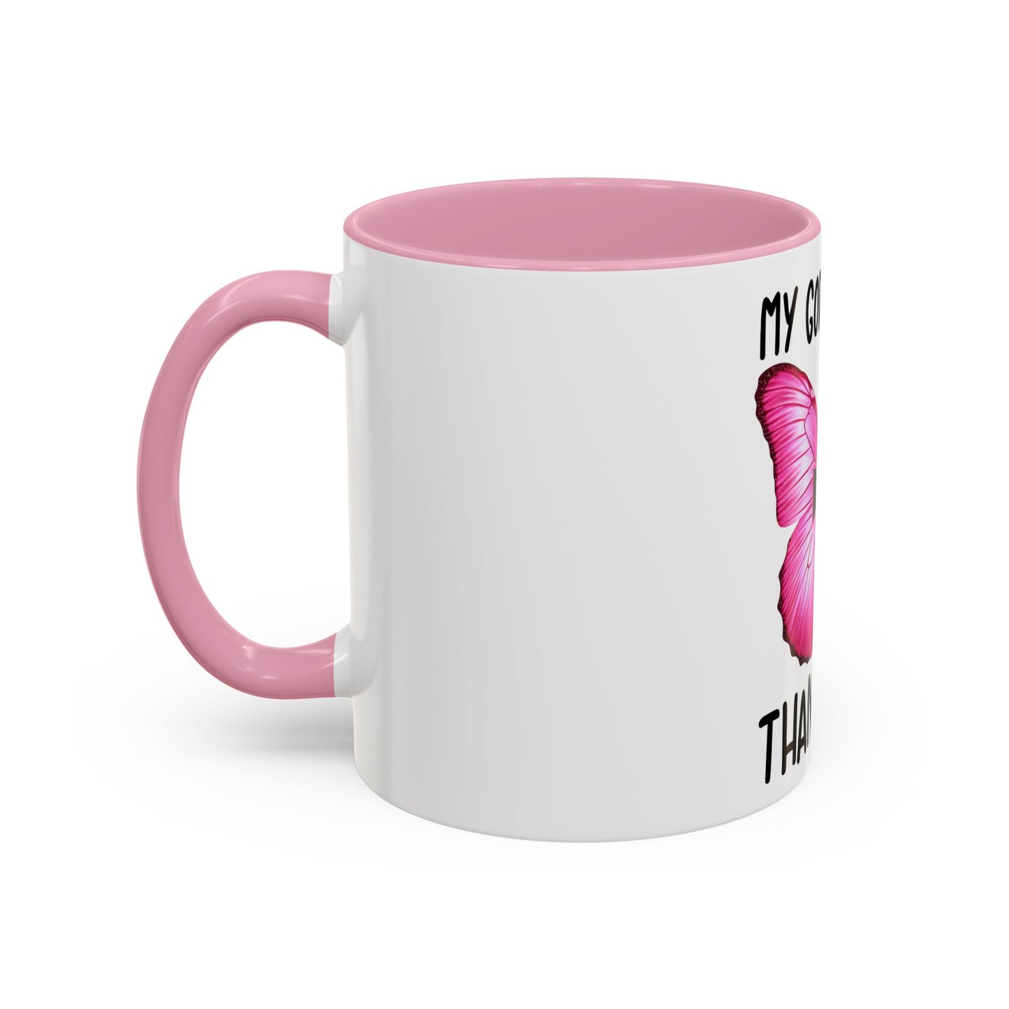 Colorful My God is bigger than Cancer Butterfly Breast Cancer Mug