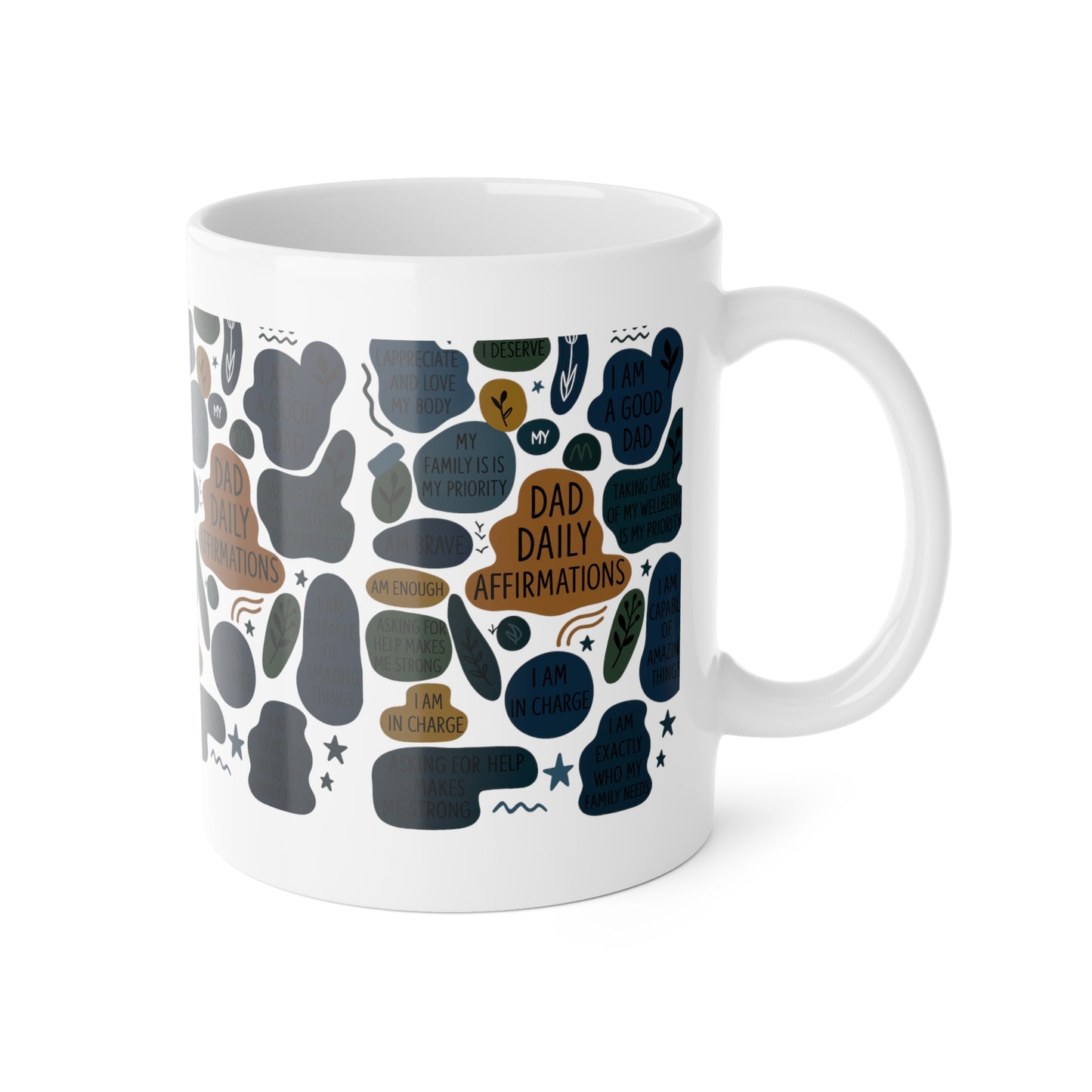 Dad Daily Affirmations Inspirational Mug Motivational Unique Present for Dad
