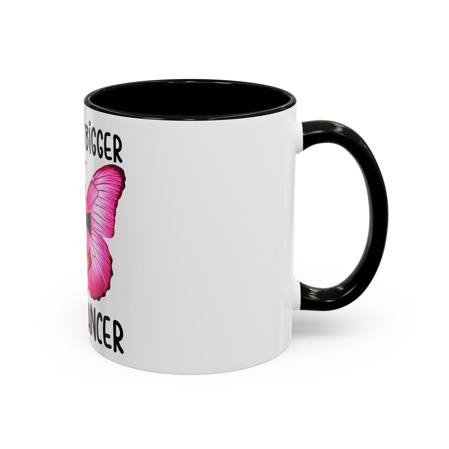 Colorful My God is bigger than Cancer Butterfly Breast Cancer Mug
