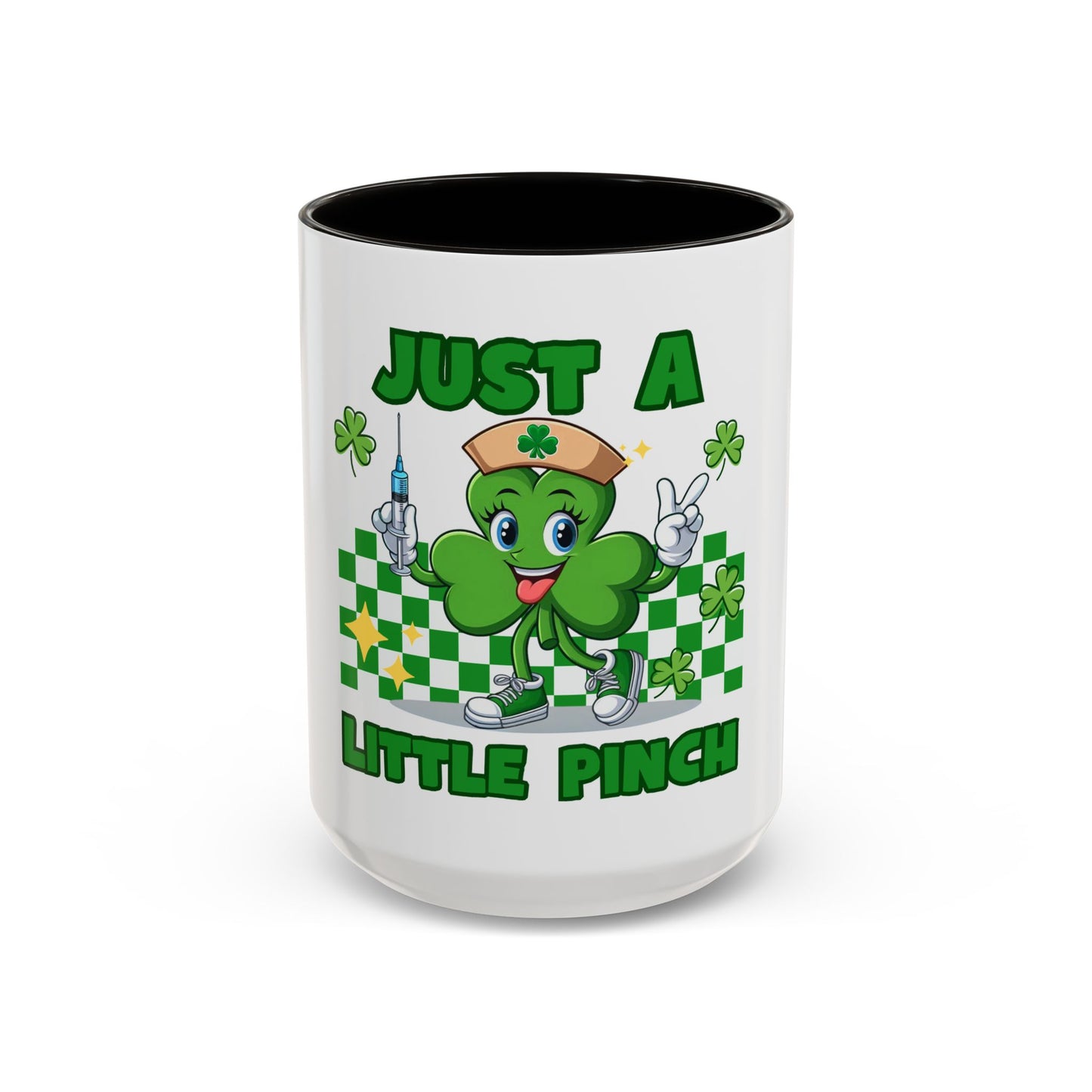 St. Patrick's Day Two-Tone Coffee Just a Little Pinch Lucky Charm Mug