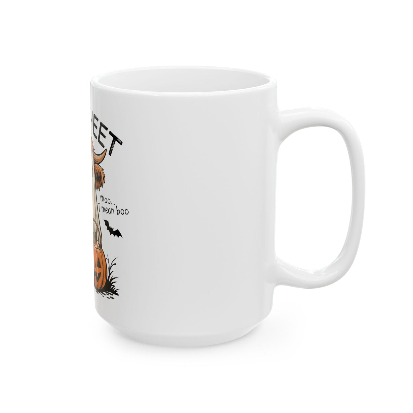 Bull Sheet Funny Halloween Ghost Cow Mug