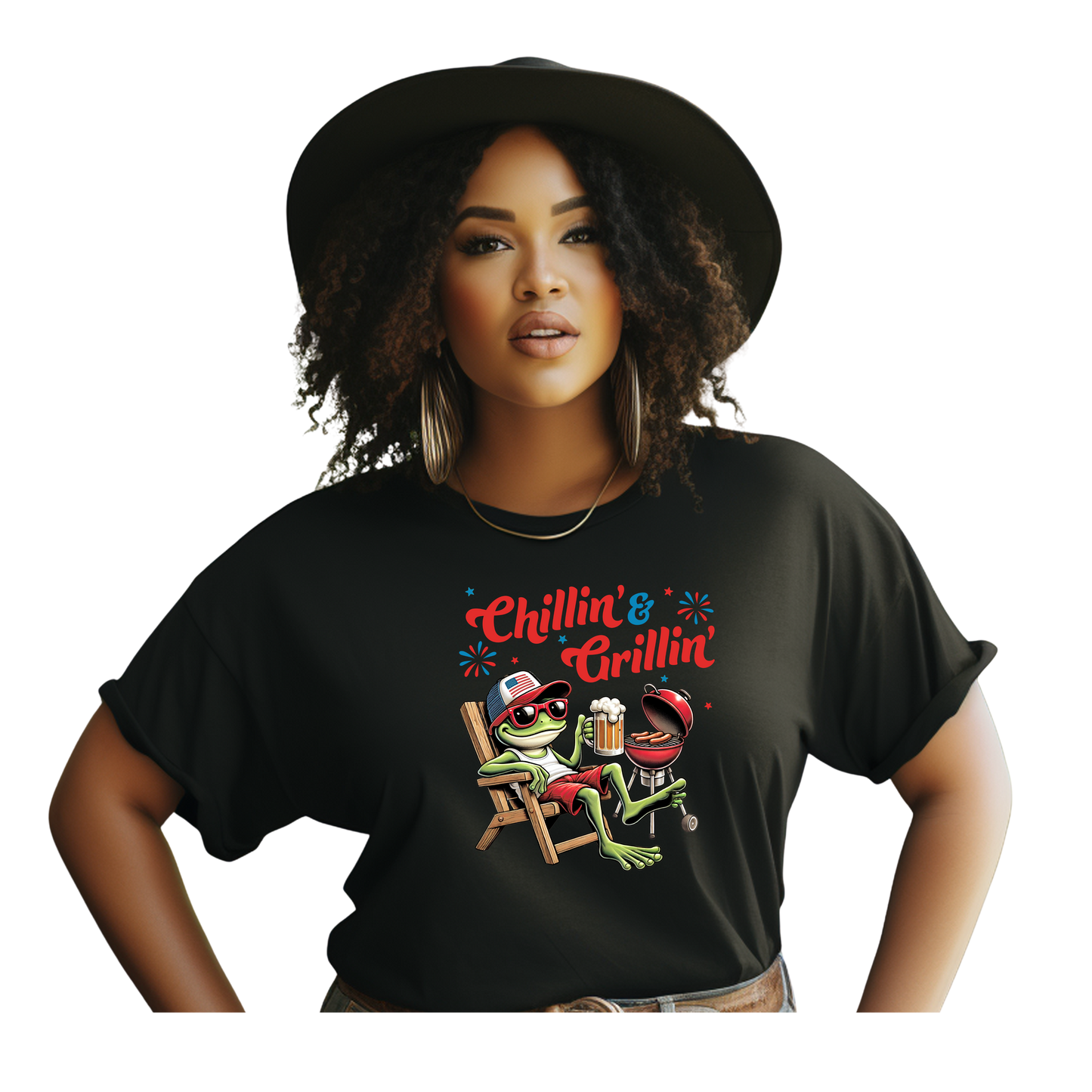 Chillin' & Grillin' Funny Frog BBQ T-Shirt