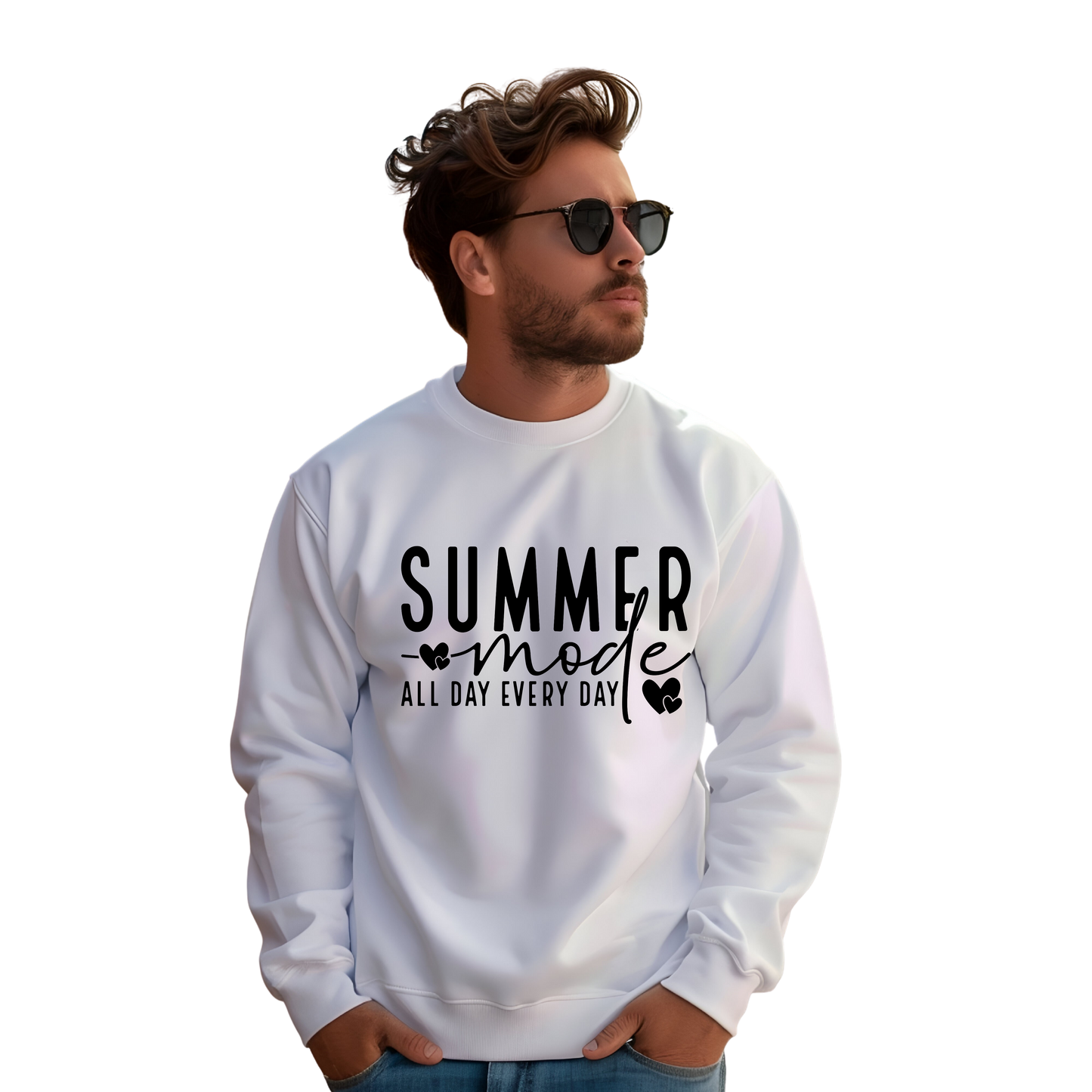 Summer Mode Unisex Crewneck Pullover Sweatshirt