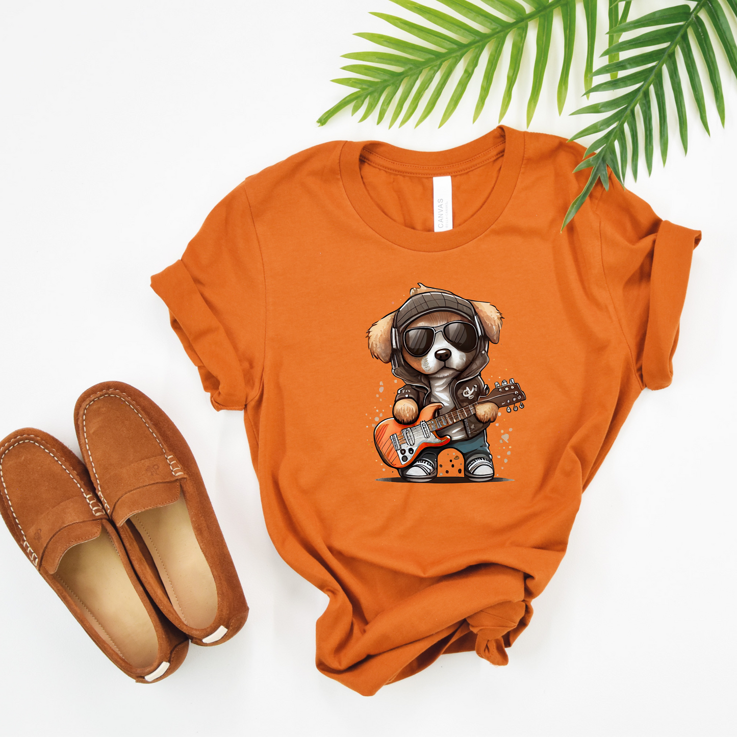 Pup Star Vibes Rock Guitar Dog T-Shirt