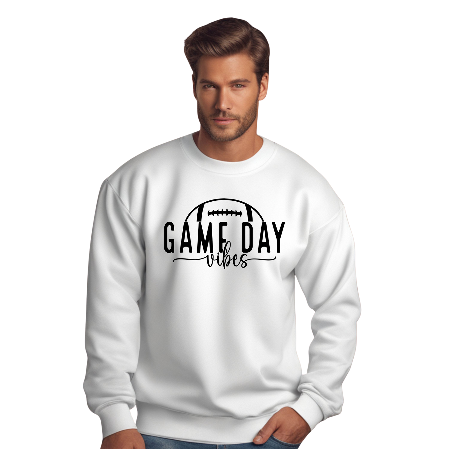 Game Day Ready Cozy Football Sweatshirt Crewneck Pullover Sweatshirt