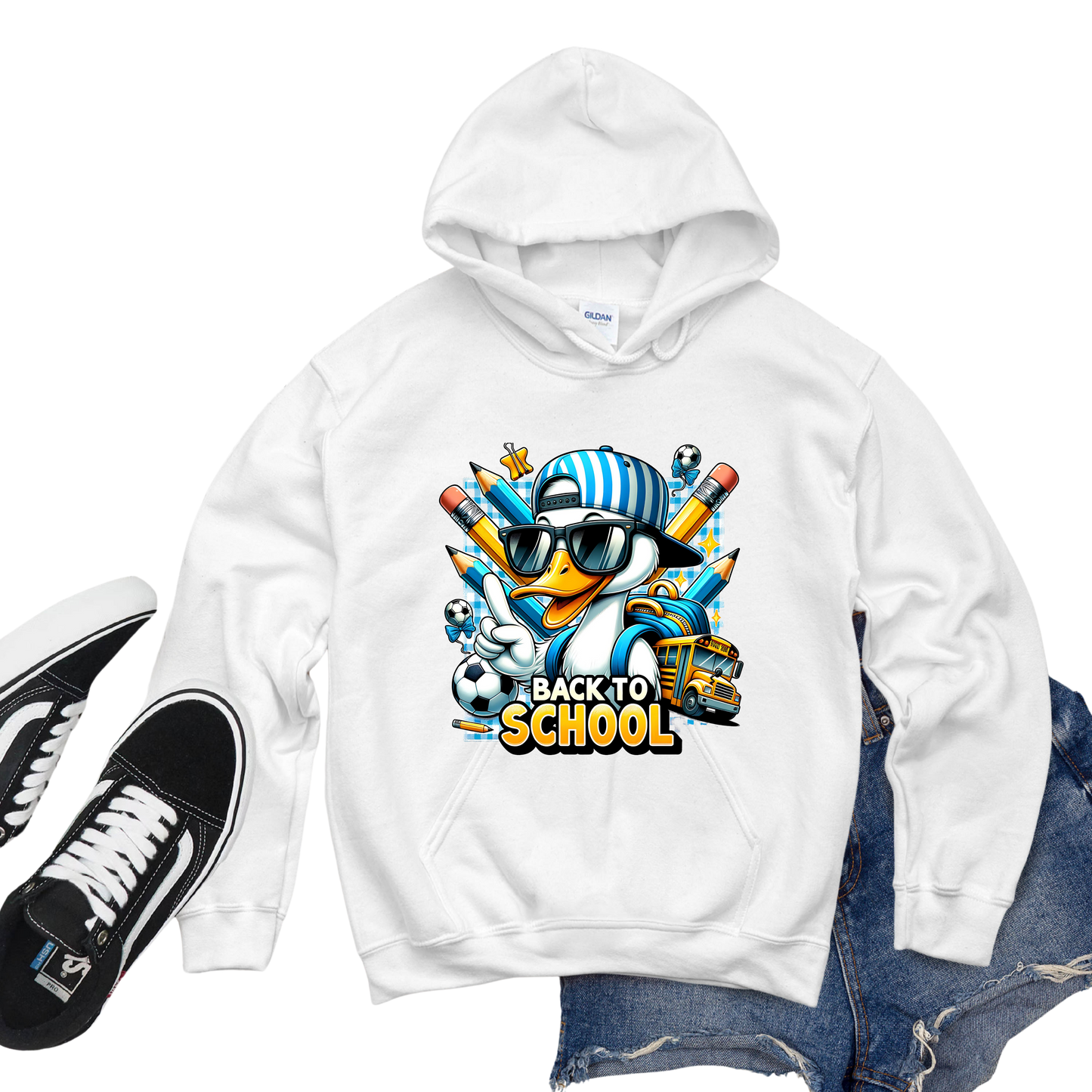 Back to school duck Pullover Hoodie.
