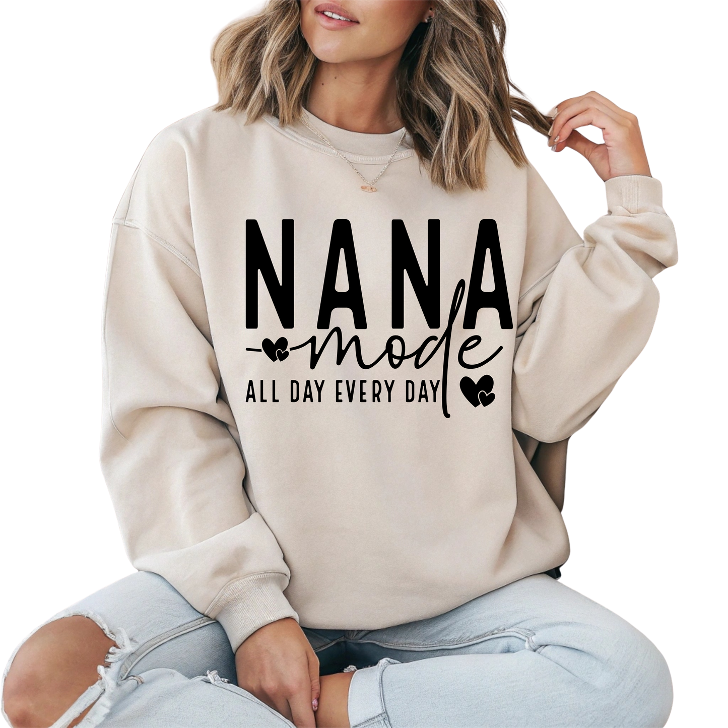Nana Mode Crewneck Pullover Sweatshirt