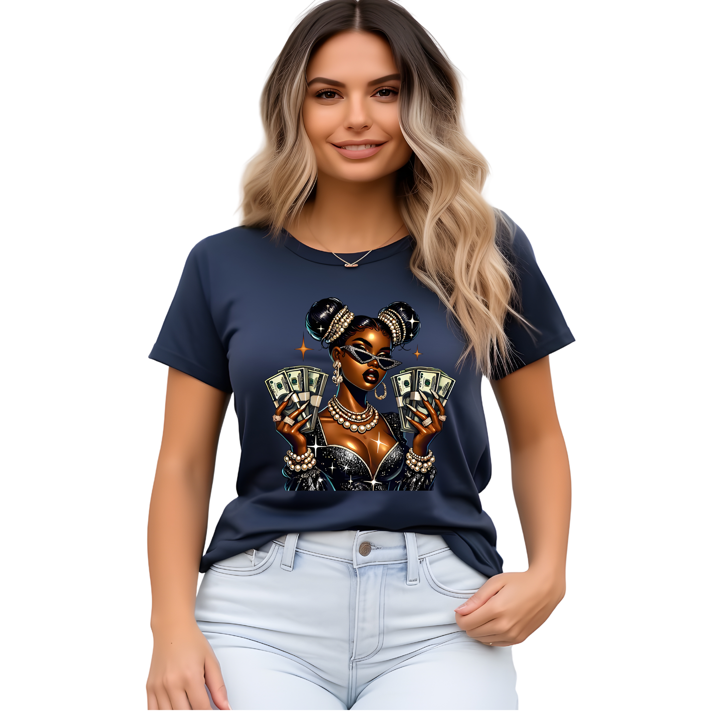 Black History Money Moves Boss Babe Graphic Girl T-Shirt