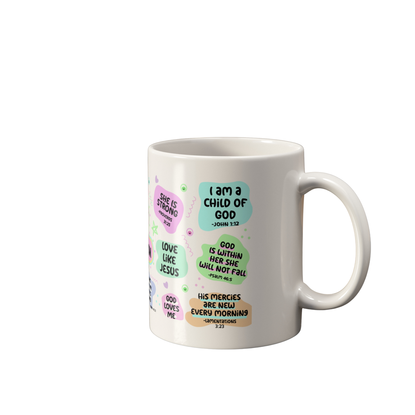 Inspirational Bible Affirmation Positive Quotes Motivational Gift for Christian Friends, Daily Inspiration, Faith Mug