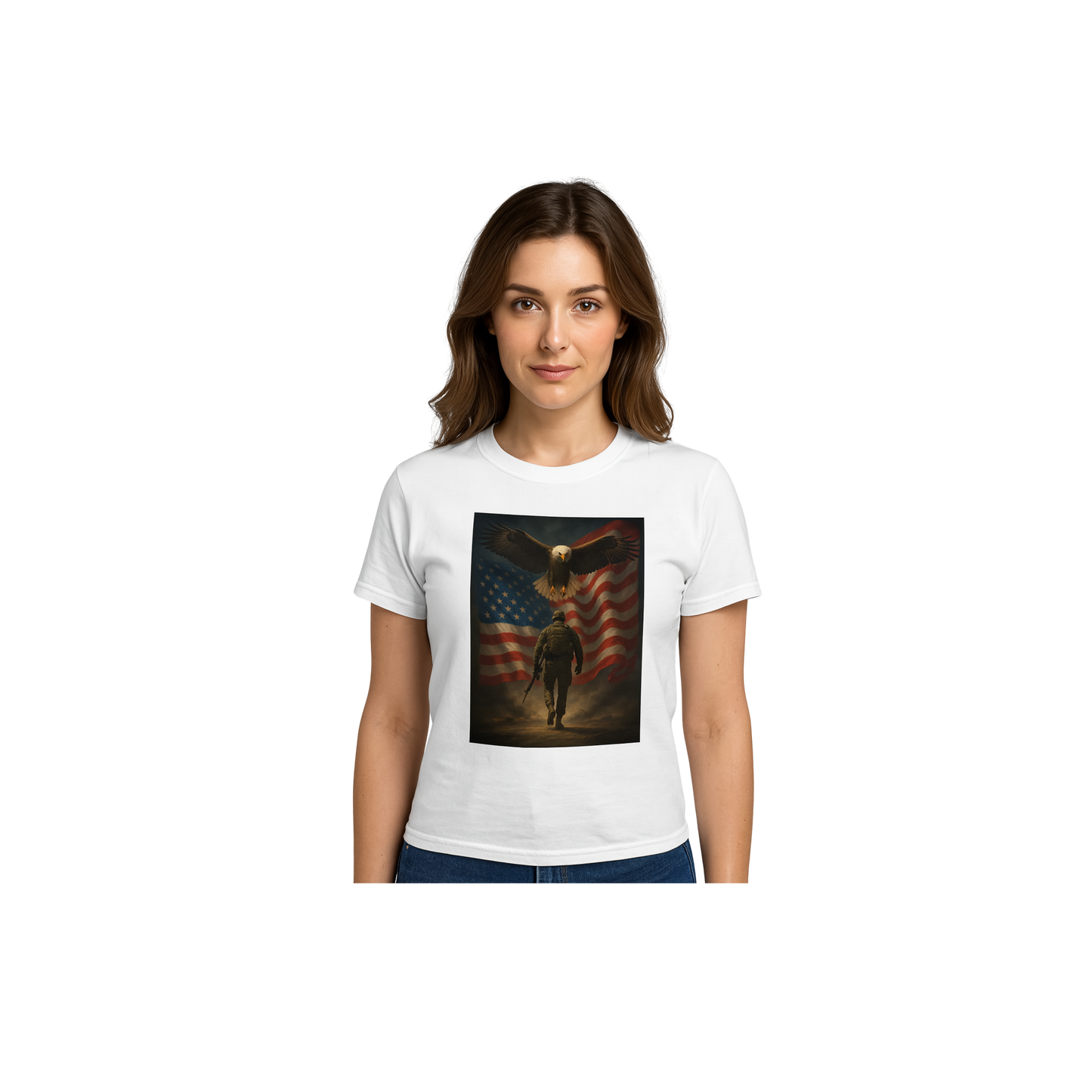 Patriotic Military Eagle USA Unisex T-shirt