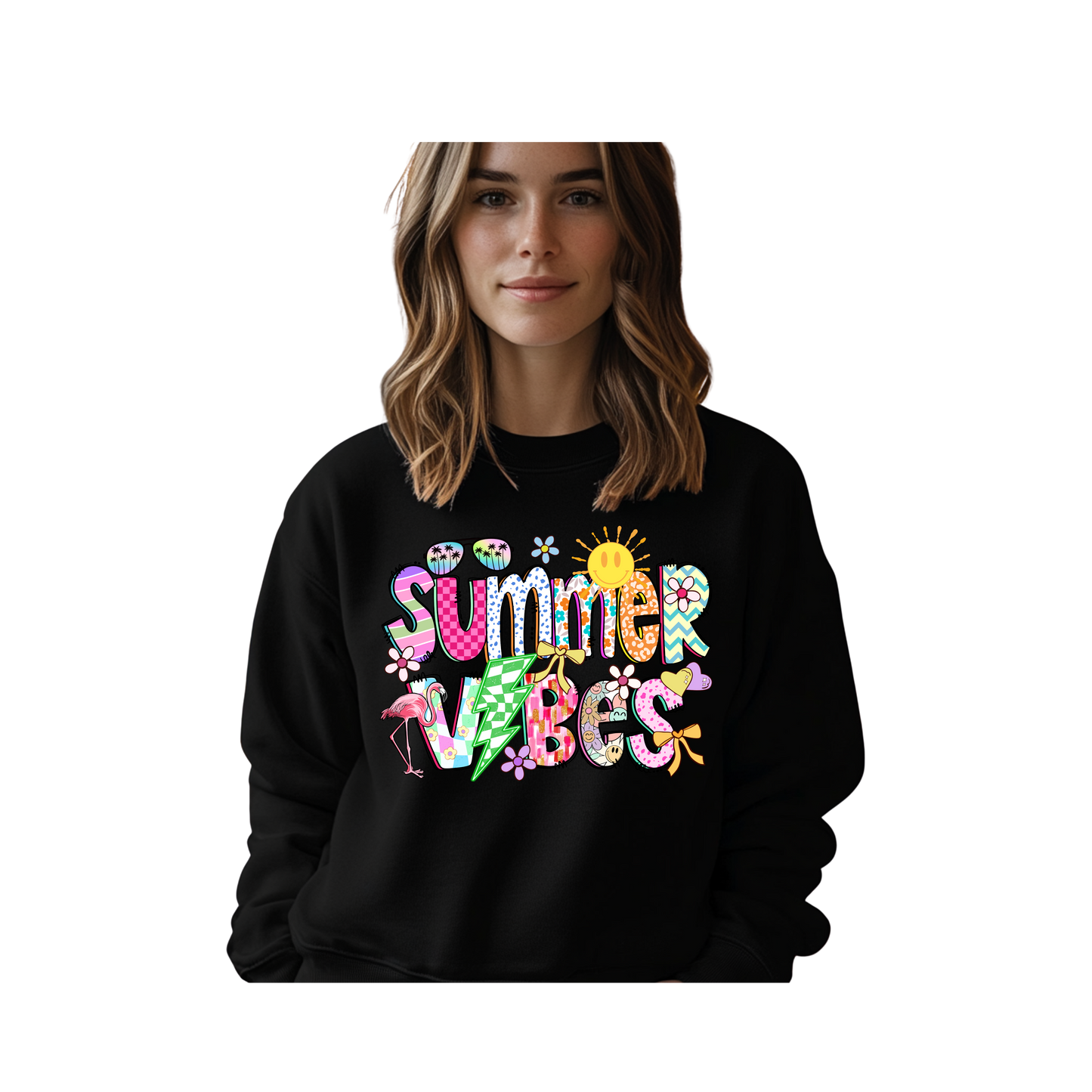 Summer Vibes Crewneck Pullover Sweatshirt