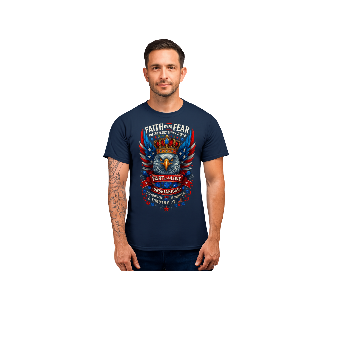 Faith Over Fear Patriotic eagle Unisex T-shirt