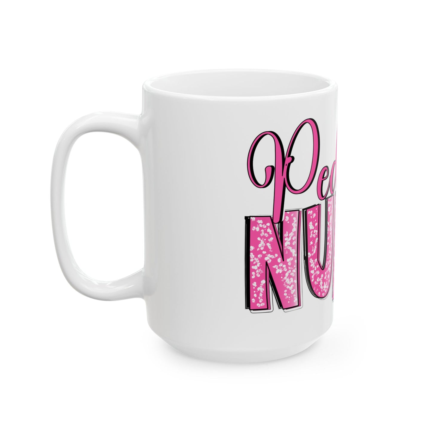 Sparkly Pediatric Nurse Leopard Mug