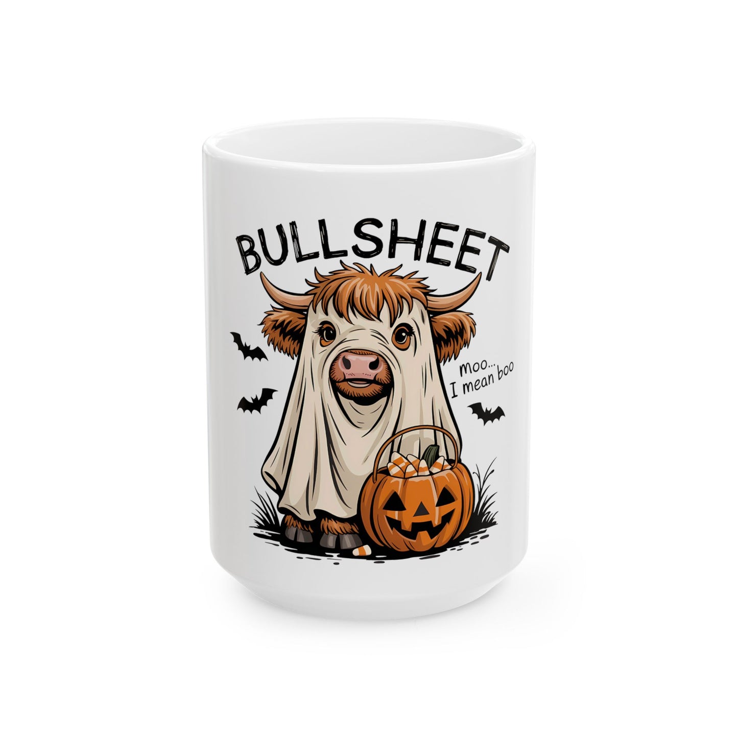 Bull Sheet Funny Halloween Ghost Cow Mug