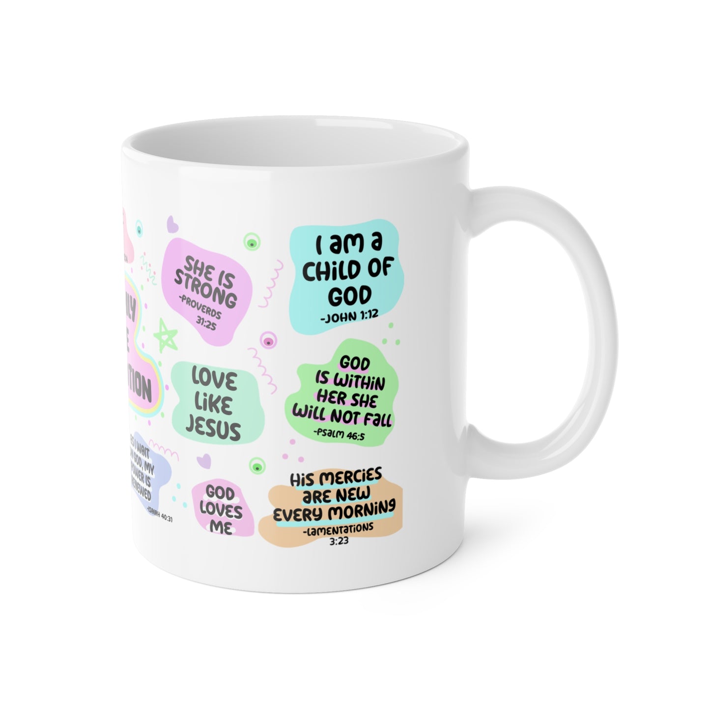 Inspirational Bible Affirmation Positive Quotes  Motivational Gift for Christian Friends, Daily Inspiration, Faith Mug