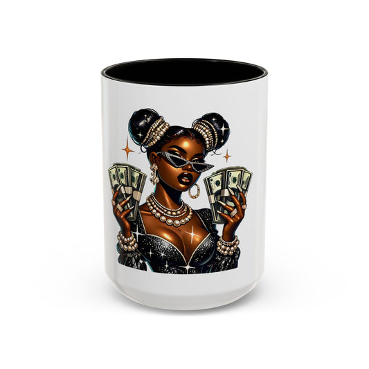 Colorful Black History Stylish Money Queen Trendy Mug