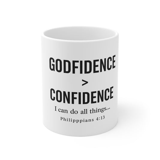 Godfidence > Confidence Christian Gift Bible Verse Mug