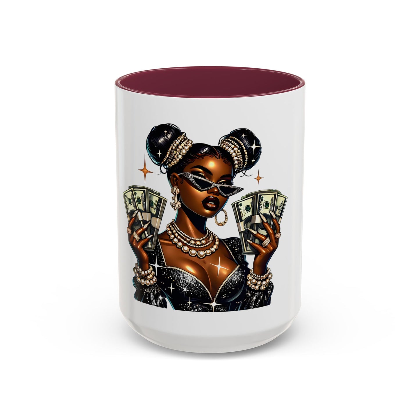 Colorful Black History Stylish Money Queen Trendy Mug