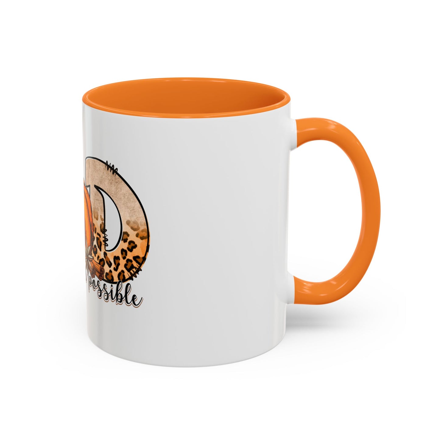 With God all Things are Possible Colorful Pumpkin Mug Inspirational