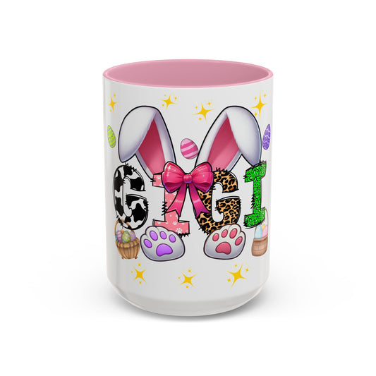 Colorful Bunny Design Mug  Personalized Gif Easter, Birthday, Spring for graduation for Coffee or Tea Lovers