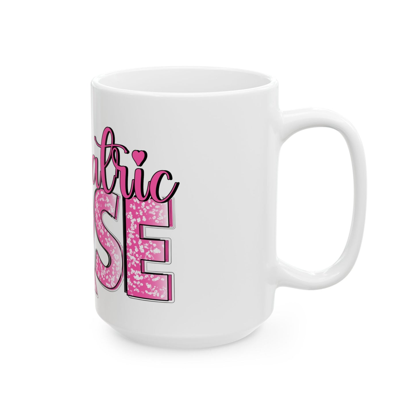 Sparkly Pediatric Nurse Leopard Mug