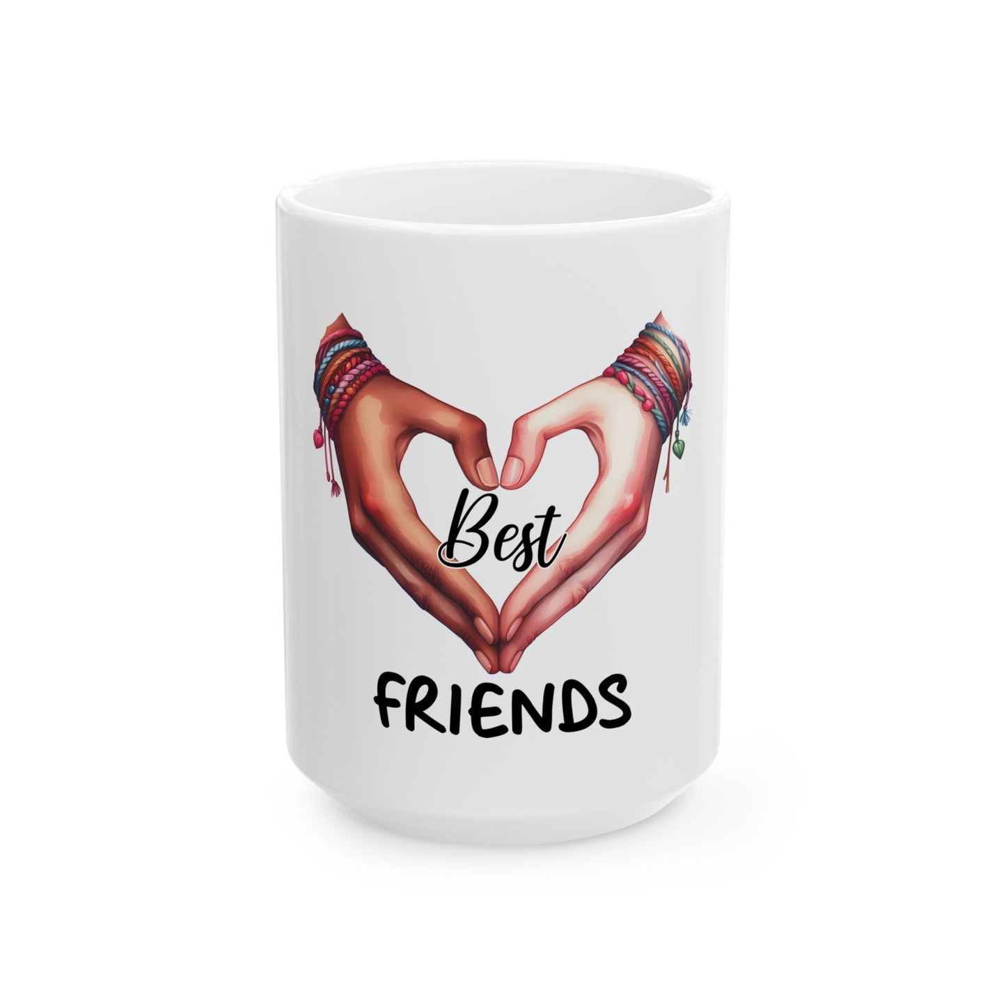 Best Friends Heart Hands Mug