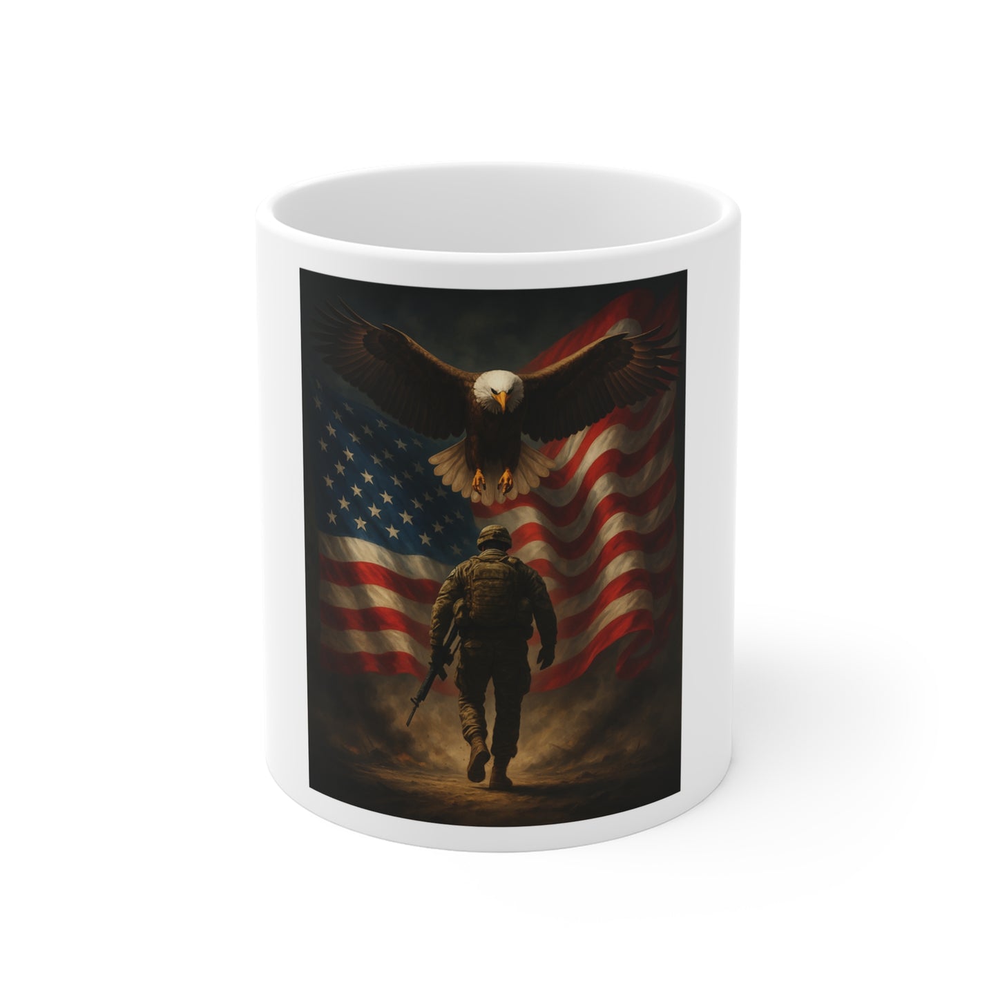 Patriotic Eagle Military Mug