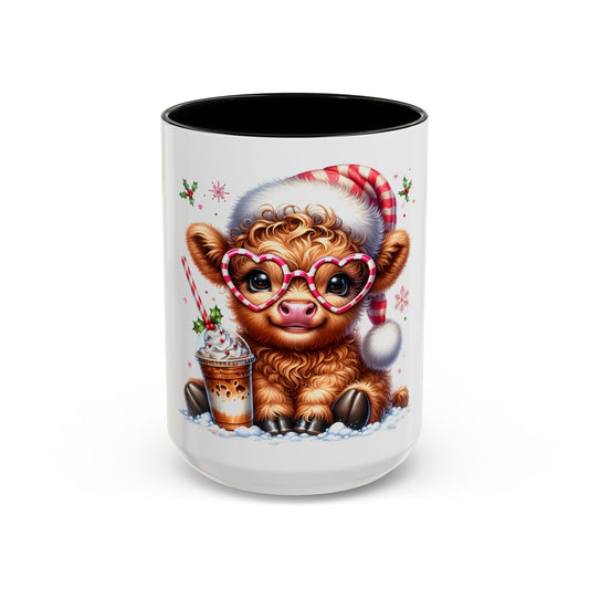 Holiday Moo-d Calf  Peppermint Cocoa Festive Cow Mug