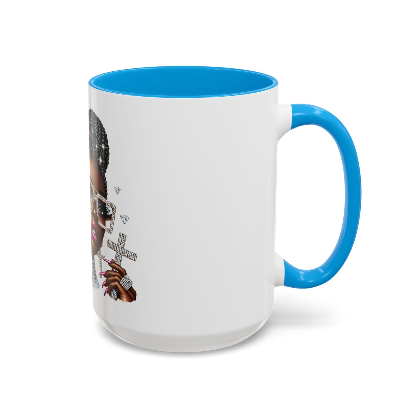 Colorful Black History Woman Rhinestones Mug