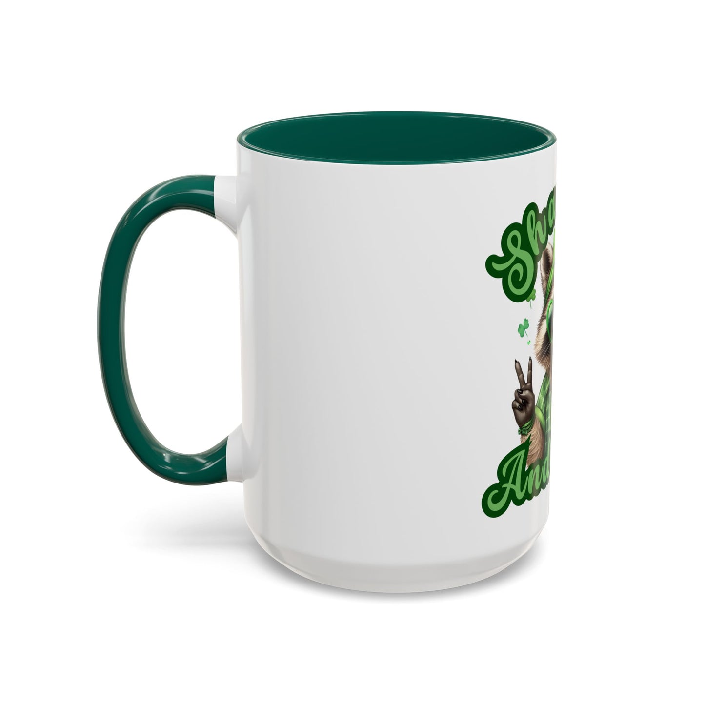 Shamrock and Roll Raccoon Coffee St. Patrick's Day Mug