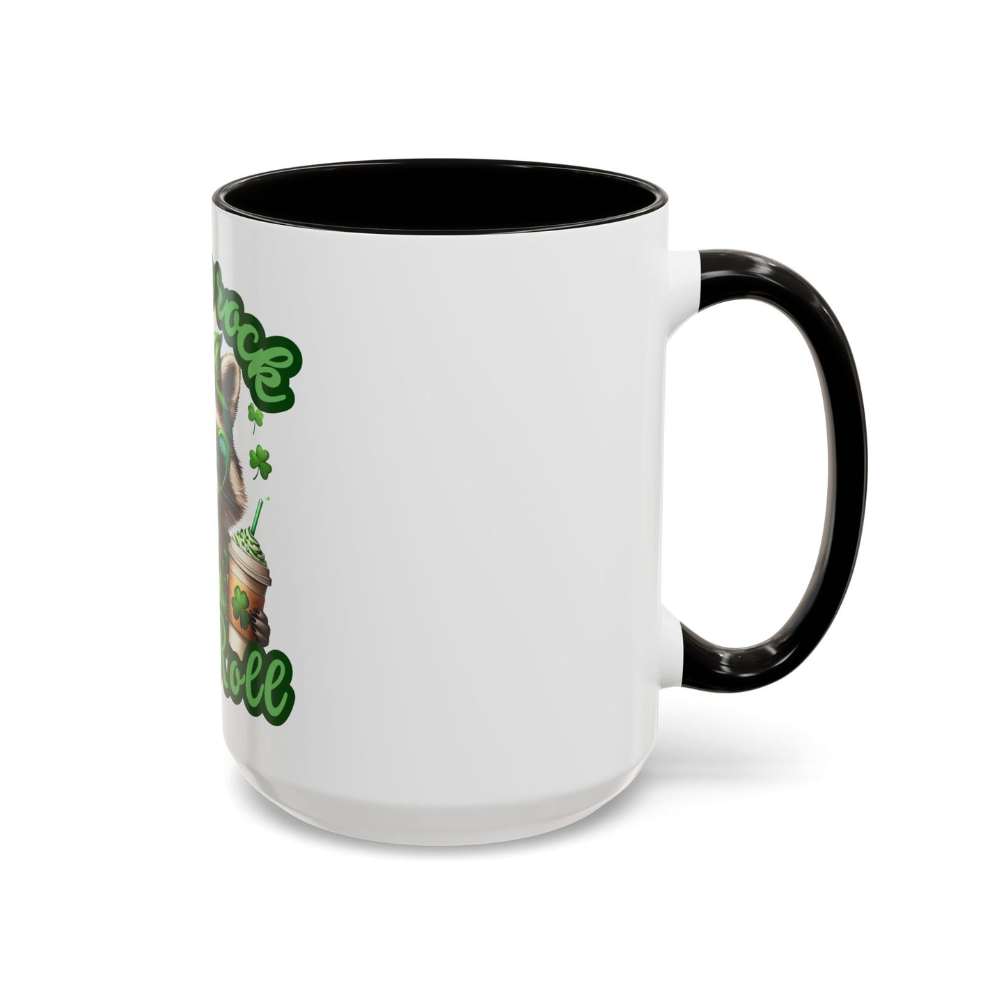 Shamrock and Roll Raccoon Coffee St. Patrick's Day Mug