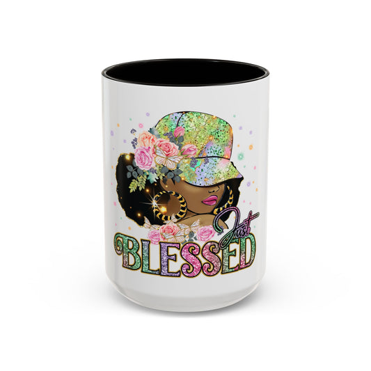 Just Blessed Afro Queen Mug