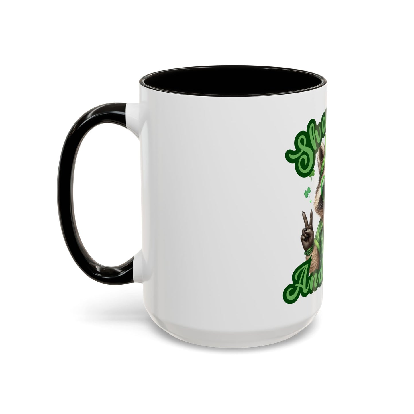 Shamrock and Roll Raccoon Coffee St. Patrick's Day Mug