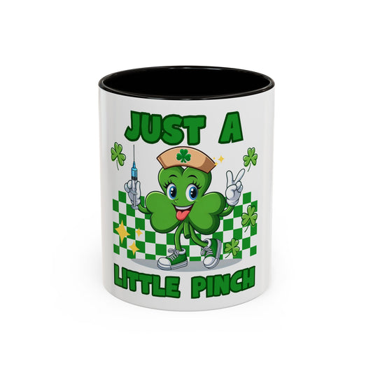 St. Patrick's Day Two-Tone Coffee Just a Little Pinch Lucky Charm Mug