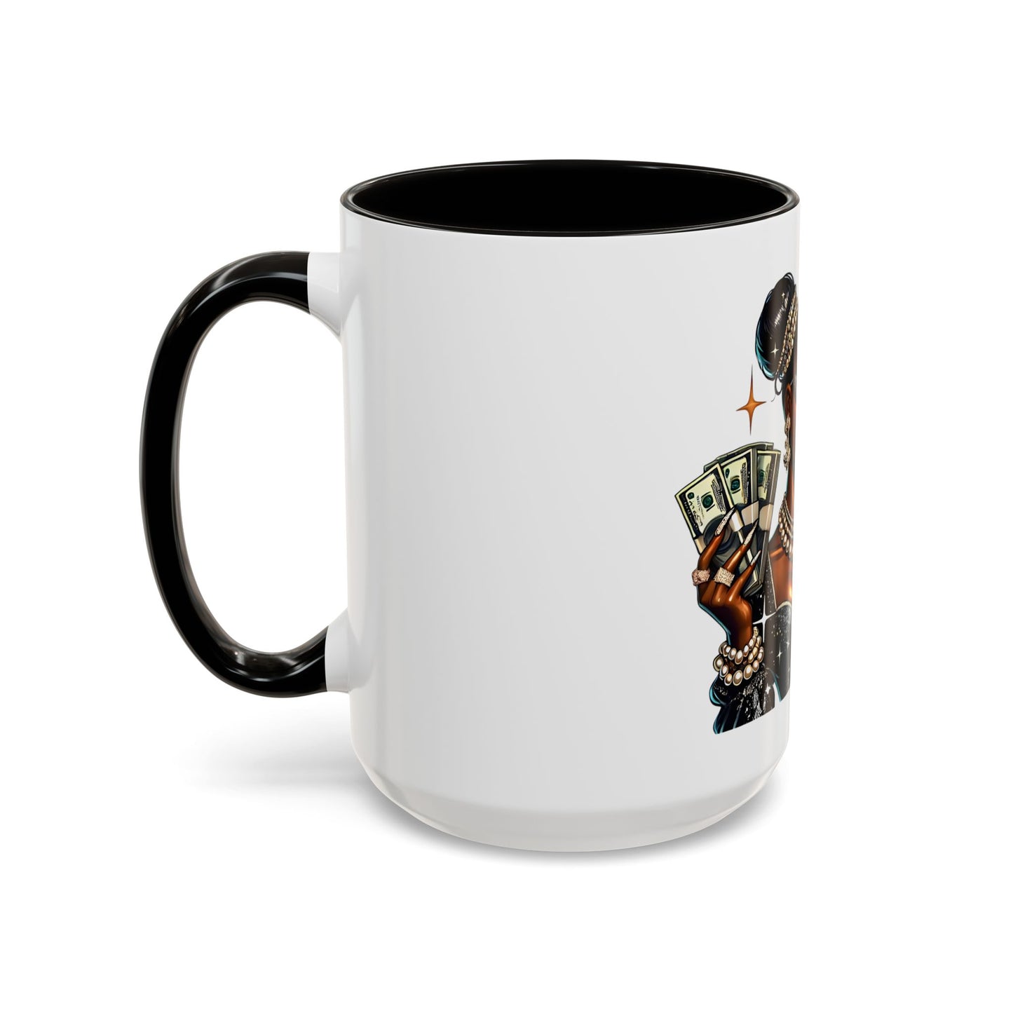 Colorful Black History Stylish Money Queen Trendy Mug