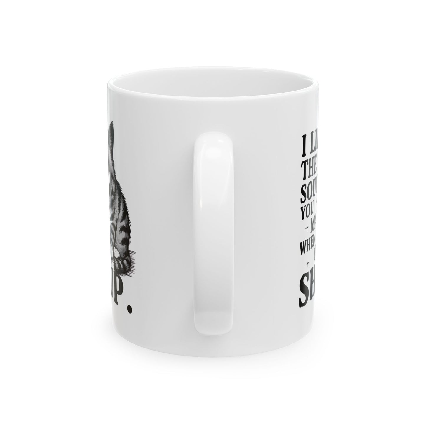 Grumpy Catitude  Funny I Like the Sound You Make When You Shut Up Funny Cat Mug