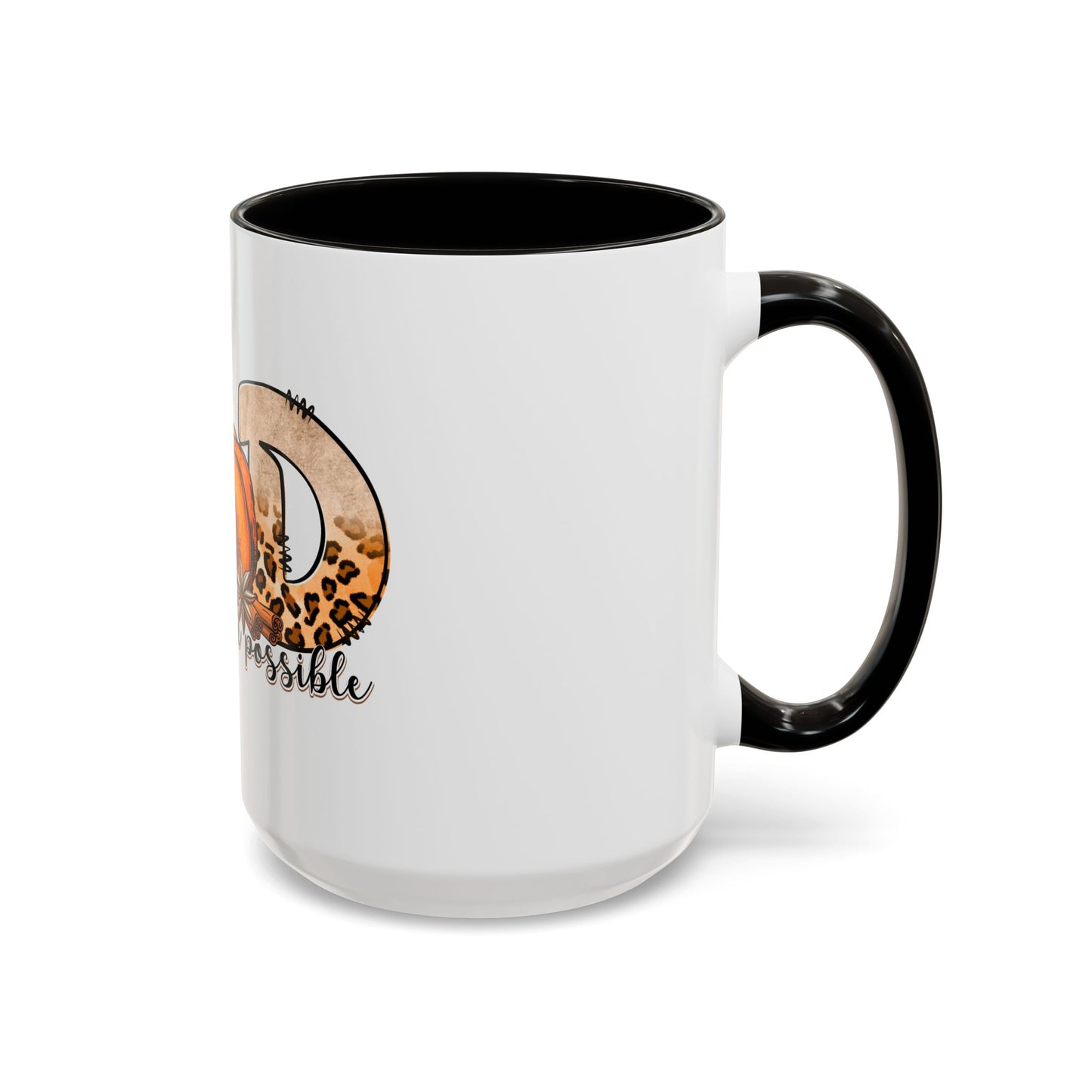 With God all Things are Possible Colorful Pumpkin Mug Inspirational