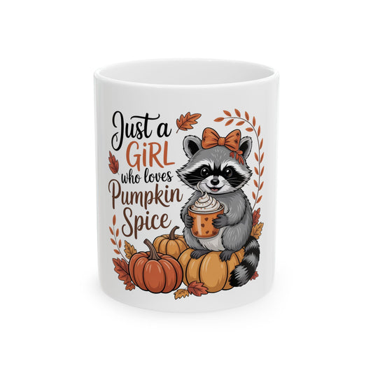 Funny Raccoon Pumpkin Spice Mug