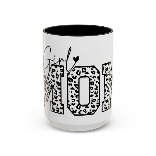 Girl Mom Leopard Colorful Mug