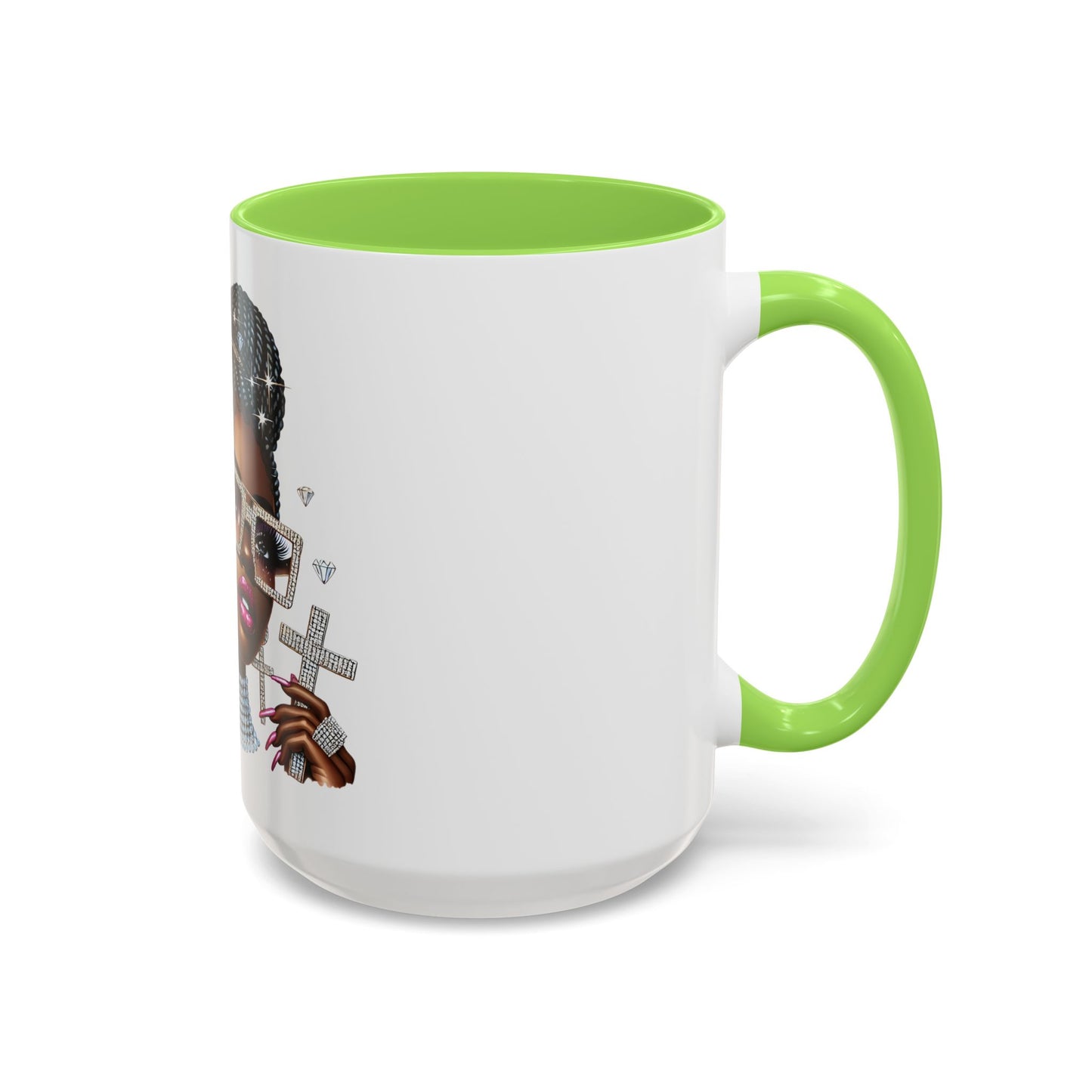 Colorful Black History Woman Rhinestones Mug