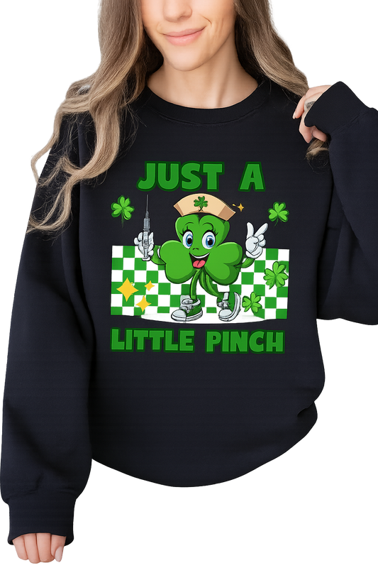 St. Patrick's Day Just A Little Pinch Unisex Crewneck Pullover Sweatshirt