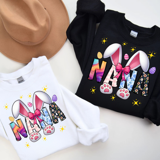 Mama Bunny Ears Easter Unisex Crewneck Pullover Sweatshirt
