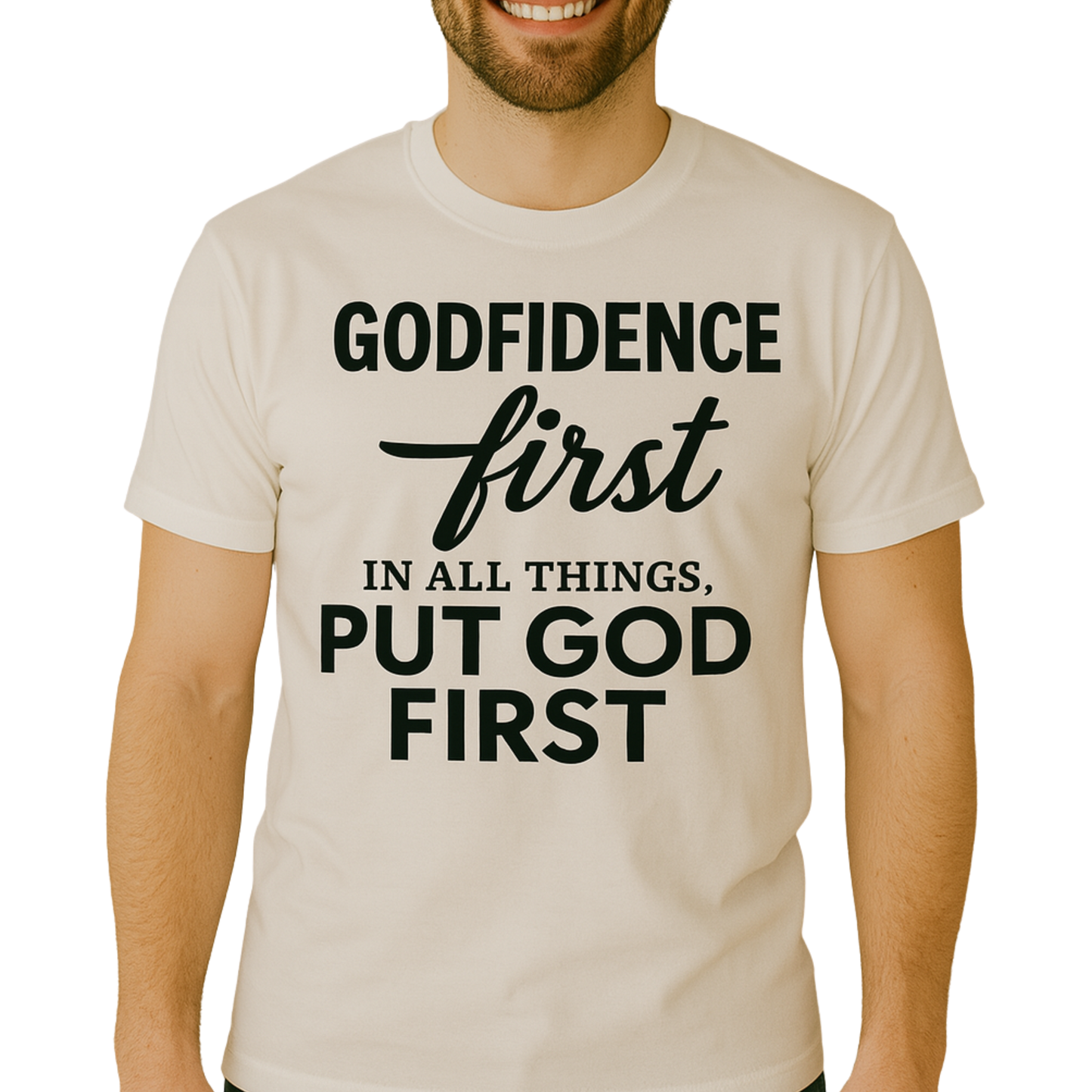 Godfidence first in all things Put God First Unisex T-shirt