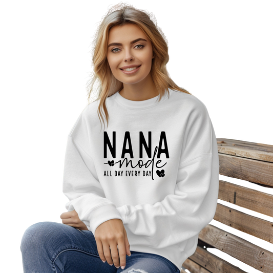 Nana Mode Crewneck Pullover Sweatshirt